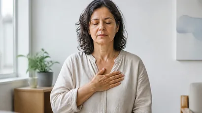 Paciente adulto atento a los latidos de su corazón durante una consulta de cardiología